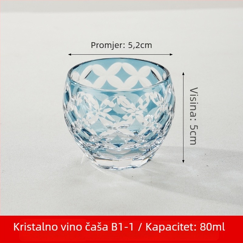 Sete sake u japanskom stilu od kristalnog stakla, kapacitet 1–100 ml, marka Tao Chunfang