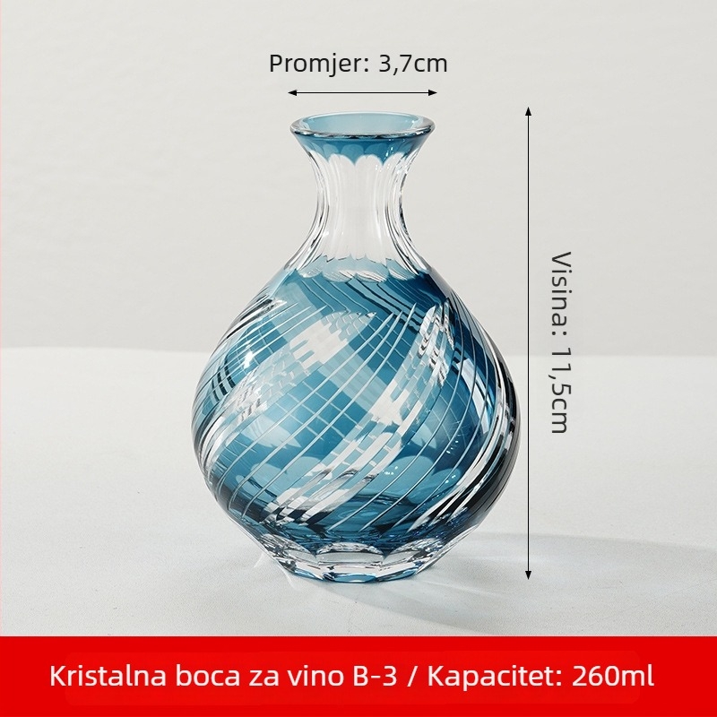 Sete sake u japanskom stilu od kristalnog stakla, kapacitet 1–100 ml, marka Tao Chunfang