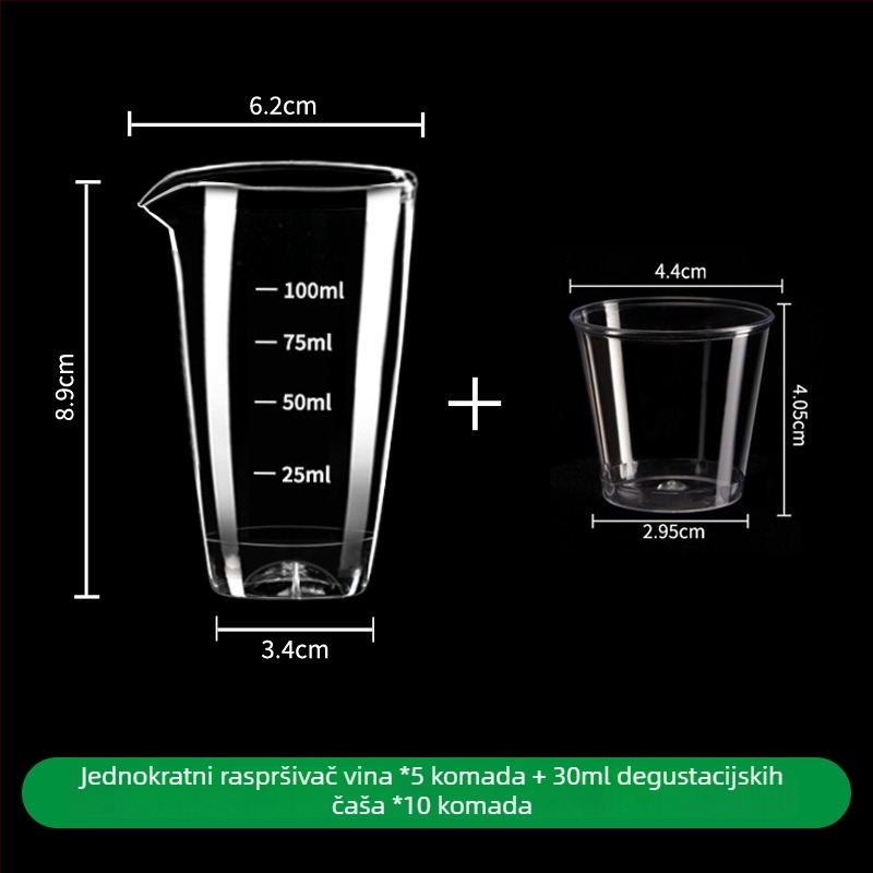 Dekanter set Golden Five Edge – Plastika, jedan lonac i jedna čaša, jednostavan moderan stil