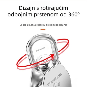 Kotač za užad od nehrđajućeg čelika 304 | Marka The First Force | Moderan minimalistički stil | Model: Drugo