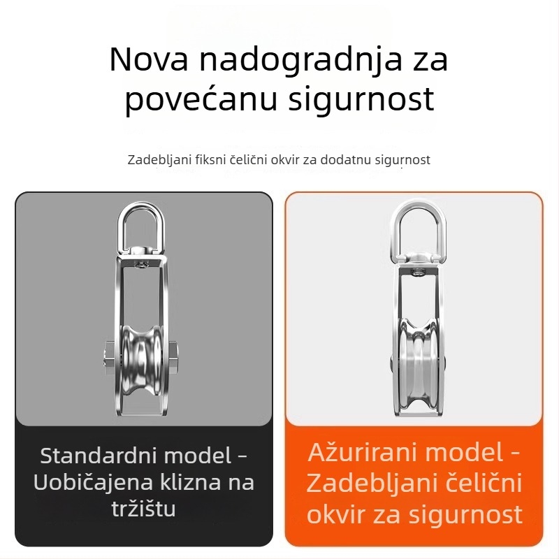 Kotač za užad od nehrđajućeg čelika 304 | Marka The First Force | Moderan minimalistički stil | Model: Drugo