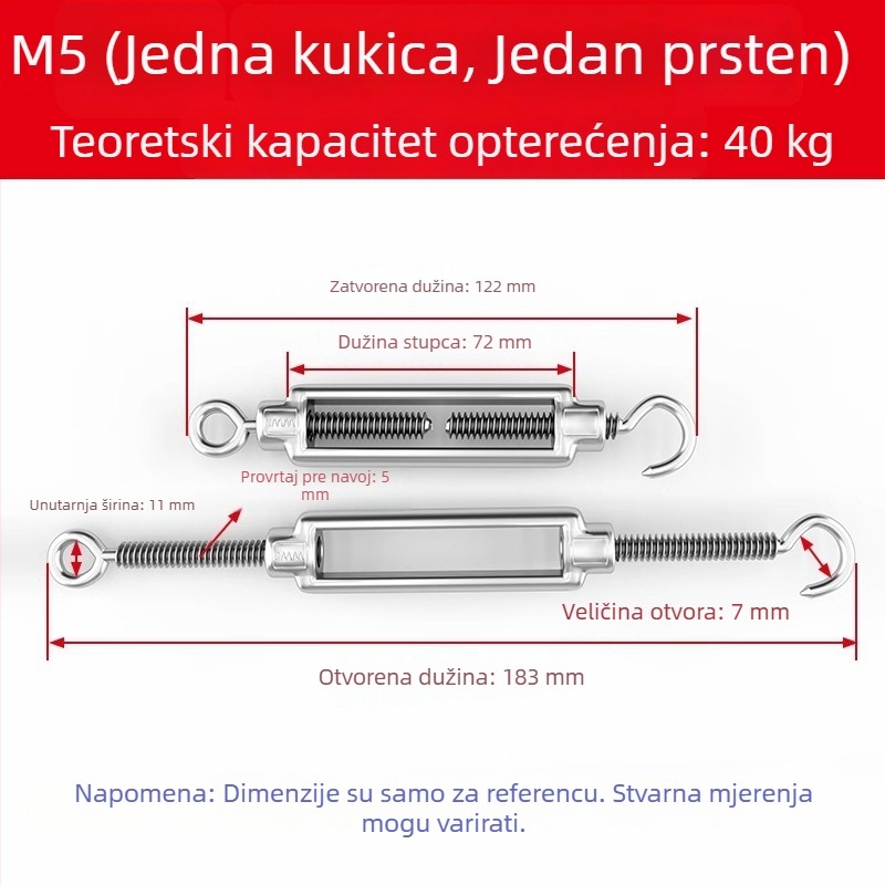 Kotač za užad od nehrđajućeg čelika 304 | Marka The First Force | Moderan minimalistički stil | Model: Drugo