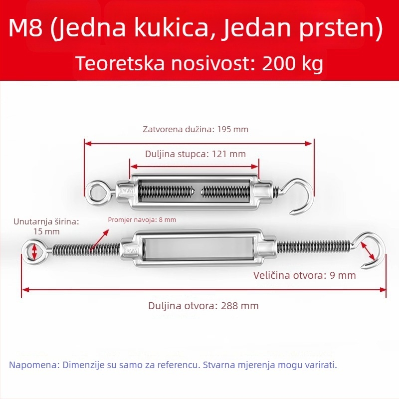 Kotač za užad od nehrđajućeg čelika 304 | Marka The First Force | Moderan minimalistički stil | Model: Drugo