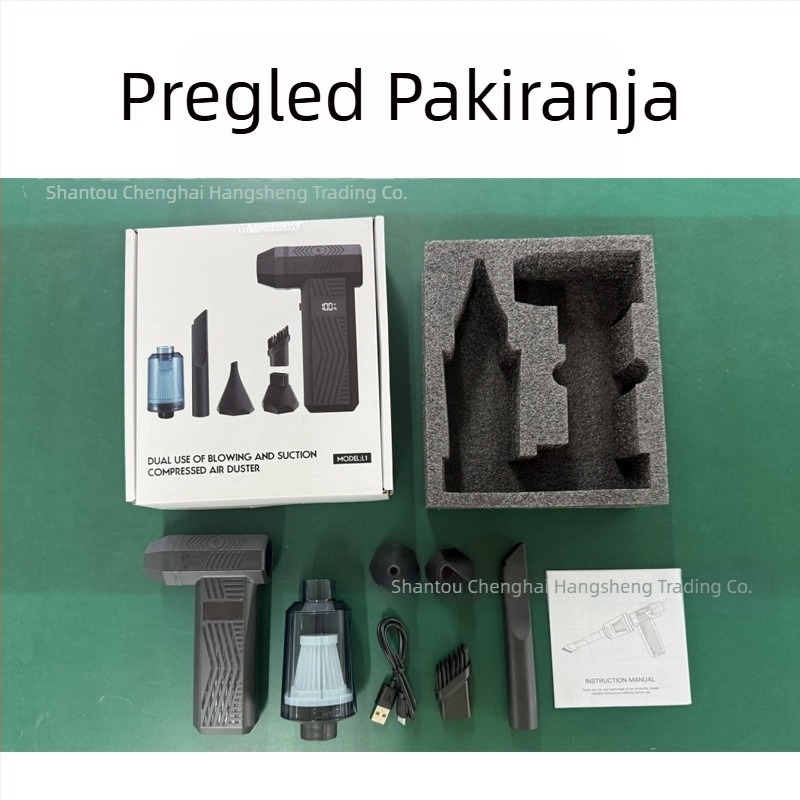 Ručni vanjski ventilator s bezčetkastim motorom, USB punjiva baterija 2000–4000 mAh, 4 brzine