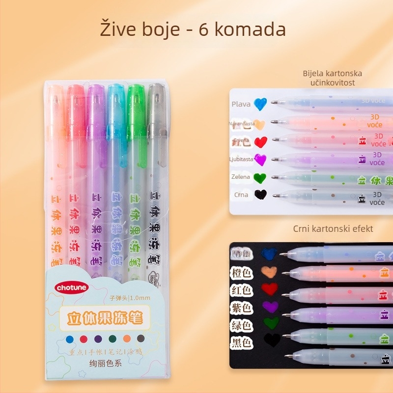 Set 3D gel olovaka – s jednim vrhom, plastično kućište, u kutiji, model YX-ZGDB, neizbrisivo