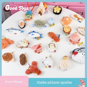 Plišana lutka – morska tržišna tema, crtani životinjski lik, višestruki dizajn, punilo PP pamuk, baršunasti materijal