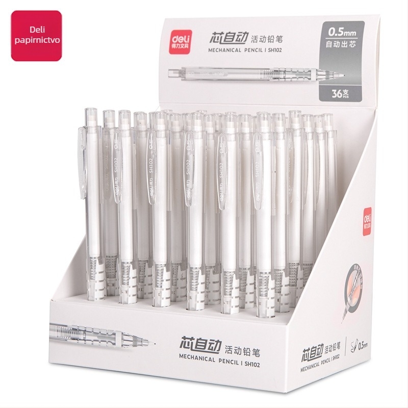 Deli pokretna olovka, potpuno automatska, grafit 0.5/0.7 mm, model SH102, kutija 36 komada