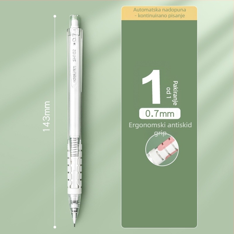 Deli pokretna olovka, potpuno automatska, grafit 0.5/0.7 mm, model SH102, kutija 36 komada