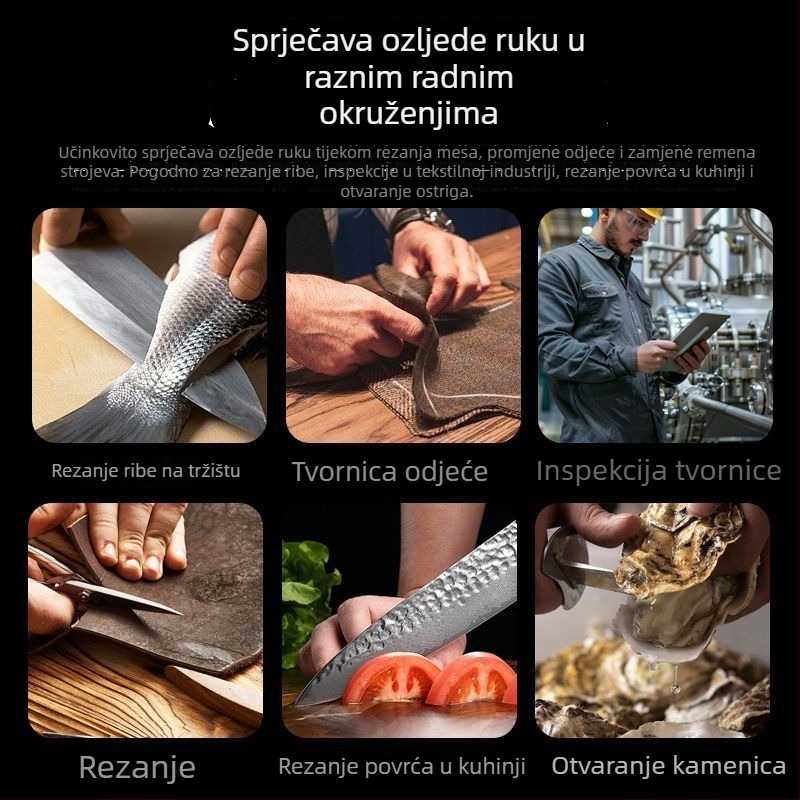 Rukavice otporne na rez s metalnom konstrukcijom | Marka: Druga | Materijal: Metal | Funkcija: Otporne na rez