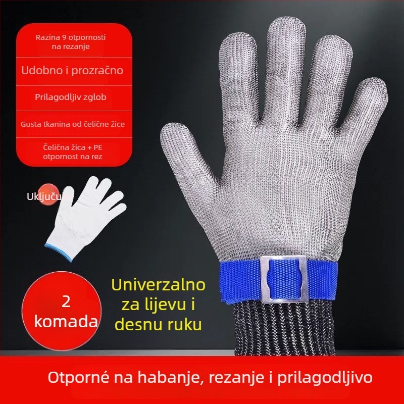 Rukavice otporne na rez s metalnom konstrukcijom | Marka: Druga | Materijal: Metal | Funkcija: Otporne na rez