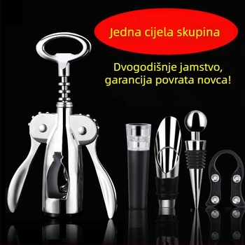 T-oblik otvarač za vino, višestrani kućni set otvarača boca za vino i pivo, miješani materijal, model KA265265+632