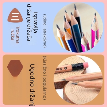 Marco drveni olovka 2BHB s gumicom, ambalaža 12 kom/kutija, 240 kutija po kartonu