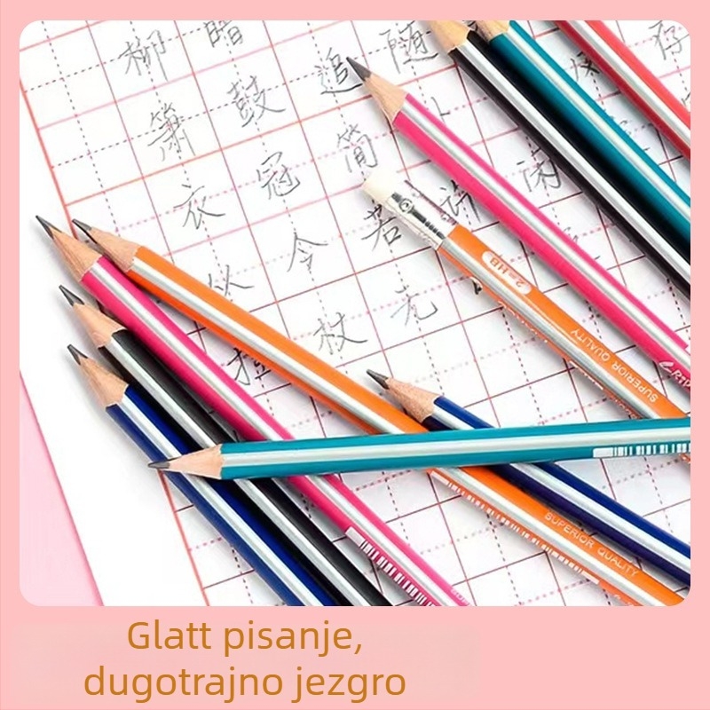 Marco drveni olovka 2BHB s gumicom, ambalaža 12 kom/kutija, 240 kutija po kartonu