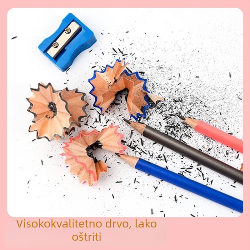 Marco drveni olovka 2BHB s gumicom, ambalaža 12 kom/kutija, 240 kutija po kartonu