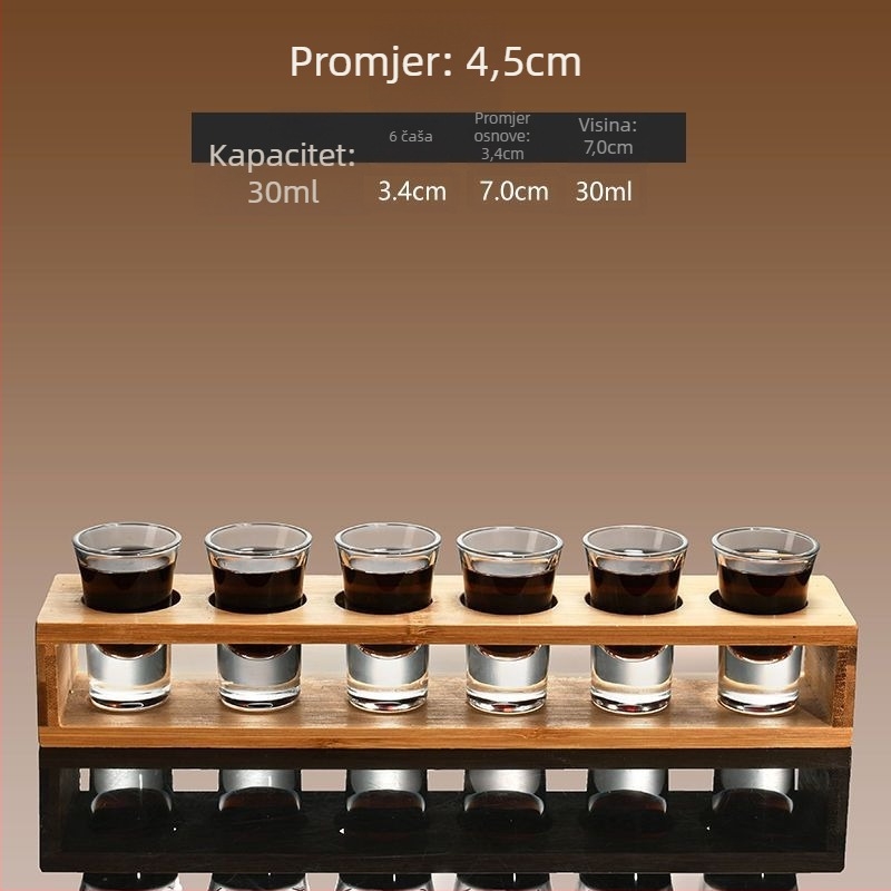 Set vinskog posuđa s dekanterom i malim čašicama, staklo, moderni minimalistički stil, bez logotipa, gravirana mjerna skala, lansiran zimi 2020, kvaliteta prvog reda