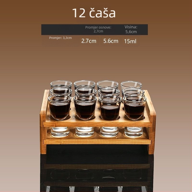 Set vinskog posuđa s dekanterom i malim čašicama, staklo, moderni minimalistički stil, bez logotipa, gravirana mjerna skala, lansiran zimi 2020, kvaliteta prvog reda