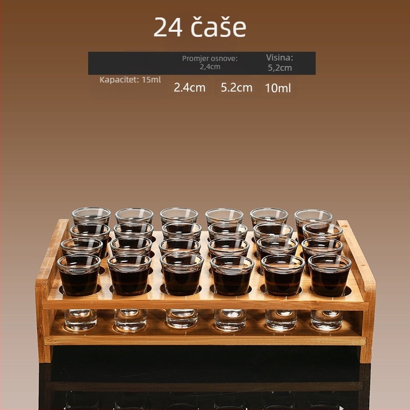 Set vinskog posuđa s dekanterom i malim čašicama, staklo, moderni minimalistički stil, bez logotipa, gravirana mjerna skala, lansiran zimi 2020, kvaliteta prvog reda