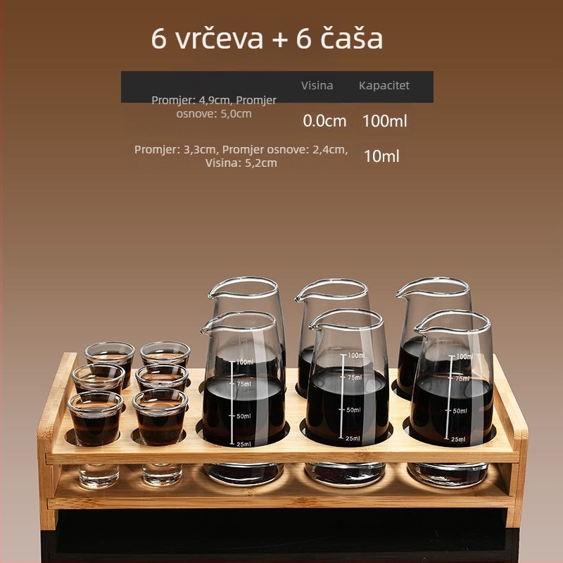 Set vinskog posuđa s dekanterom i malim čašicama, staklo, moderni minimalistički stil, bez logotipa, gravirana mjerna skala, lansiran zimi 2020, kvaliteta prvog reda