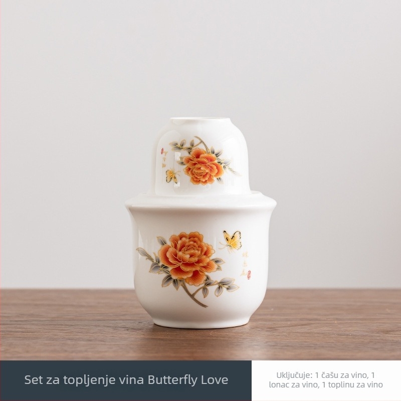 Keramički grijač vina s poklopcem, jednostavan moderni stil, težina 0,1 kg
