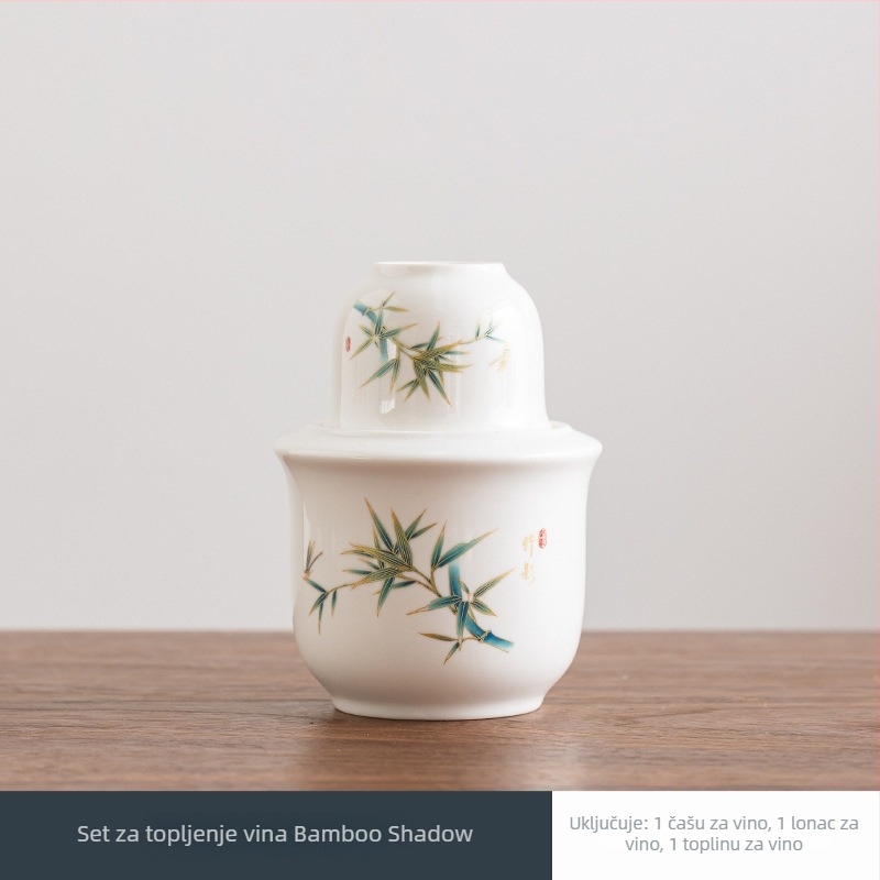 Keramički grijač vina s poklopcem, jednostavan moderni stil, težina 0,1 kg