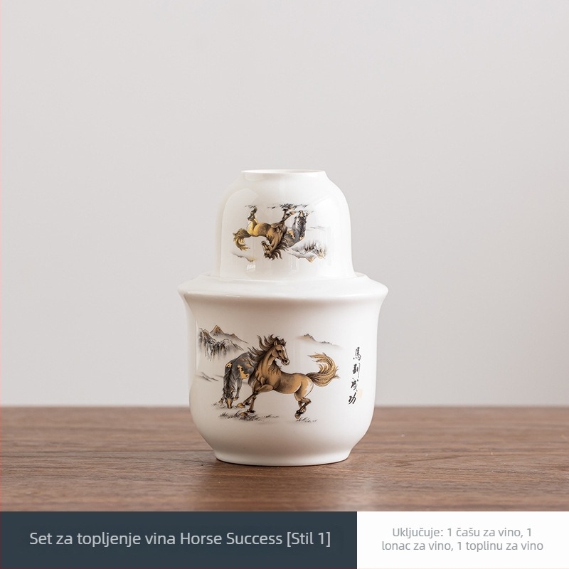 Keramički grijač vina s poklopcem, jednostavan moderni stil, težina 0,1 kg