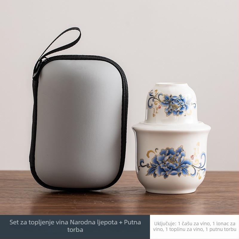 Keramički grijač vina s poklopcem, jednostavan moderni stil, težina 0,1 kg