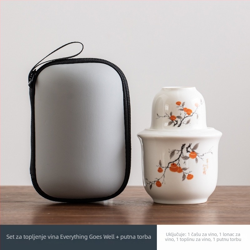 Keramički grijač vina s poklopcem, jednostavan moderni stil, težina 0,1 kg