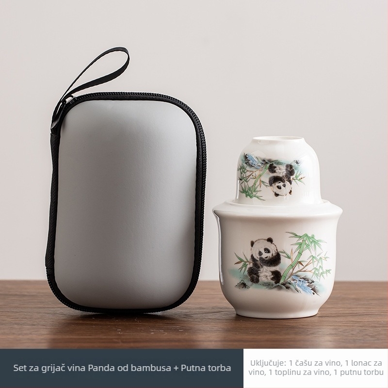 Keramički grijač vina s poklopcem, jednostavan moderni stil, težina 0,1 kg