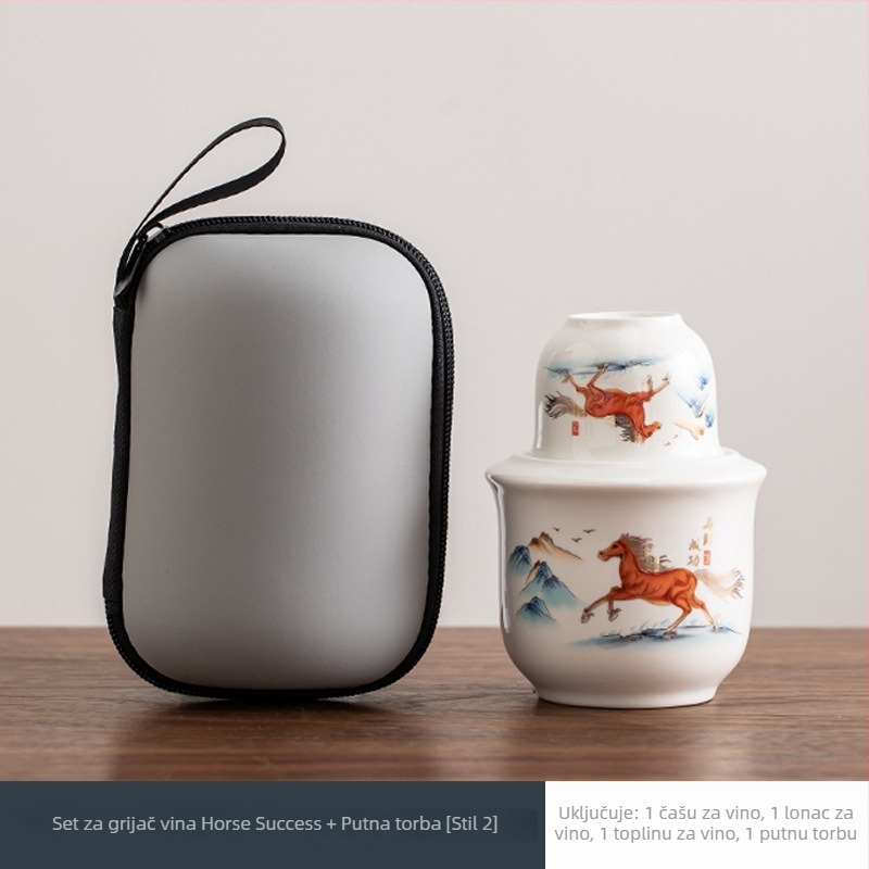 Keramički grijač vina s poklopcem, jednostavan moderni stil, težina 0,1 kg