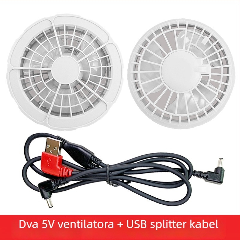 Ventilator za pojas, USB napajanje, 4 brzine, četkasti motor, digitalni zaslon