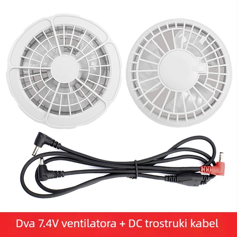 Ventilator za pojas, USB napajanje, 4 brzine, četkasti motor, digitalni zaslon