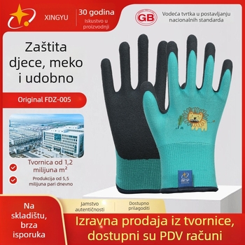 Xingyu dječje rukavice za vrtlarenje i posao – zaštita na radu, protuklizne, otporne na probijanje, težina 22–25 g po paru