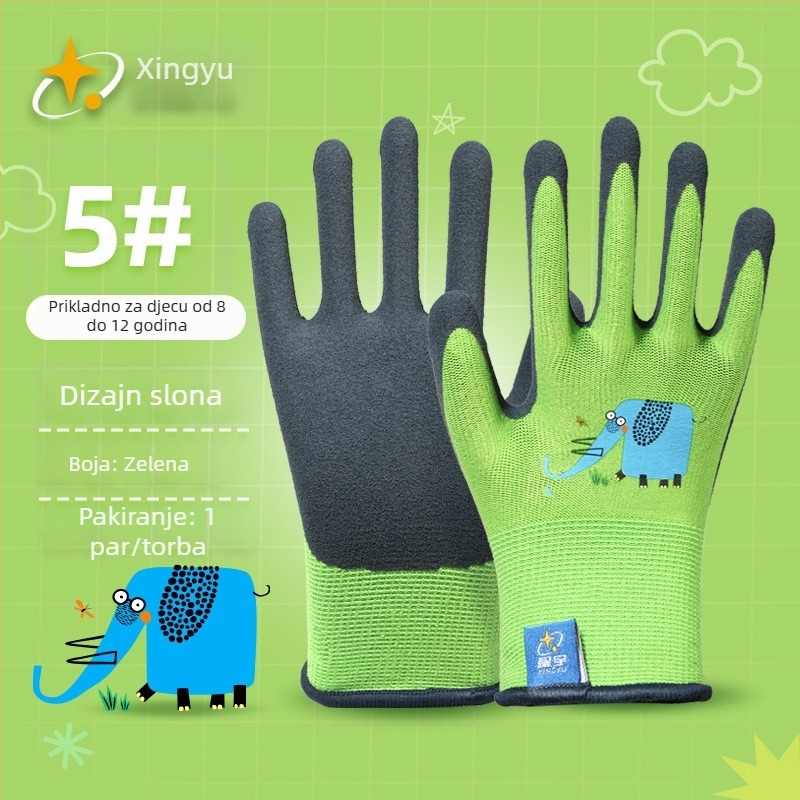Xingyu dječje rukavice za vrtlarenje i posao – zaštita na radu, protuklizne, otporne na probijanje, težina 22–25 g po paru