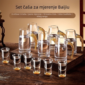 Set čaša Baijiu – minimalističkog modernog dizajna, staklo, 1–100 ml, 60 g