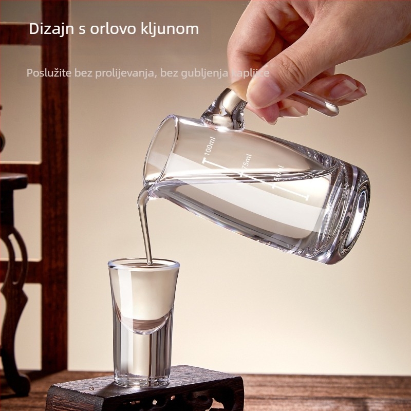 Set čaša Baijiu – minimalističkog modernog dizajna, staklo, 1–100 ml, 60 g