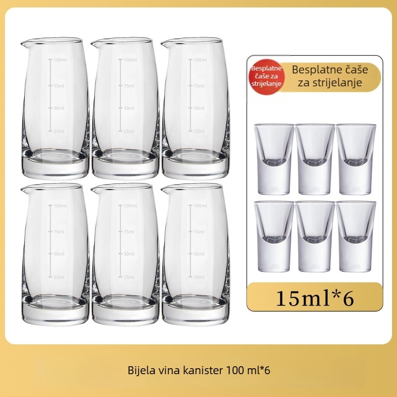 Set čaša Baijiu – minimalističkog modernog dizajna, staklo, 1–100 ml, 60 g