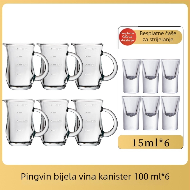 Set čaša Baijiu – minimalističkog modernog dizajna, staklo, 1–100 ml, 60 g