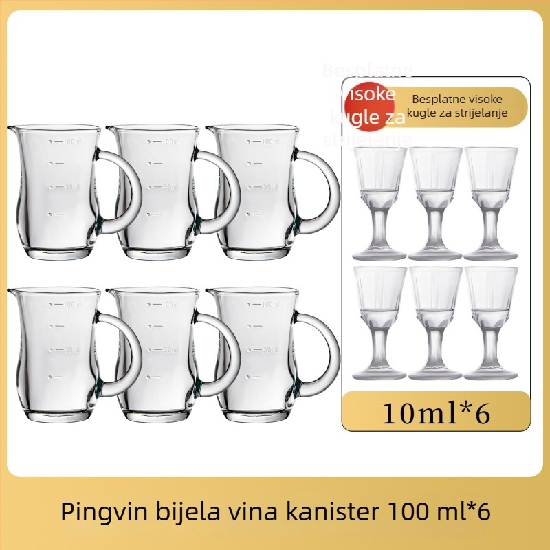 Set čaša Baijiu – minimalističkog modernog dizajna, staklo, 1–100 ml, 60 g
