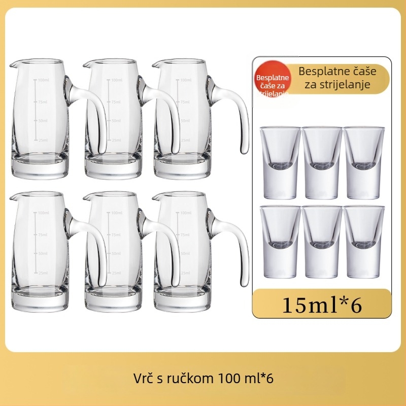 Set čaša Baijiu – minimalističkog modernog dizajna, staklo, 1–100 ml, 60 g
