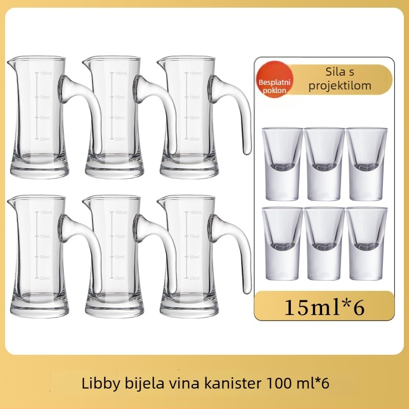 Set čaša Baijiu – minimalističkog modernog dizajna, staklo, 1–100 ml, 60 g