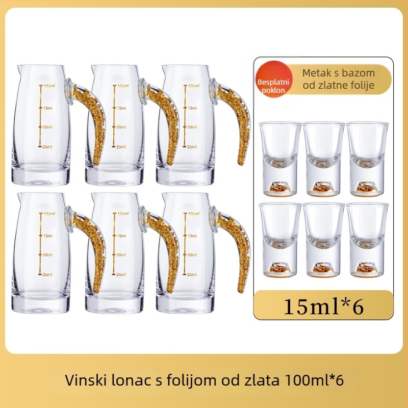 Set čaša Baijiu – minimalističkog modernog dizajna, staklo, 1–100 ml, 60 g
