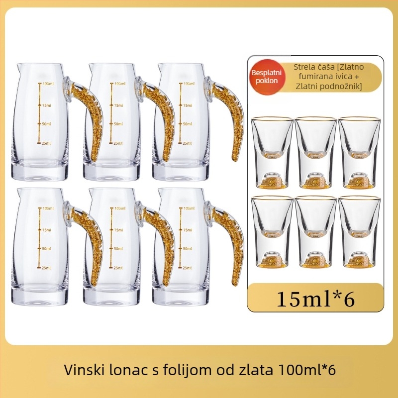 Set čaša Baijiu – minimalističkog modernog dizajna, staklo, 1–100 ml, 60 g