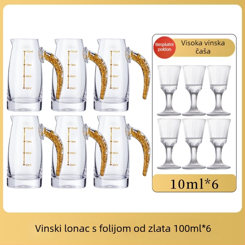 Set čaša Baijiu – minimalističkog modernog dizajna, staklo, 1–100 ml, 60 g