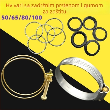 Set spojnika za crijevo vatrogasnog navijača — karika klipovi, stezaljka grla, držač crijeva, opruga, gumena podloga