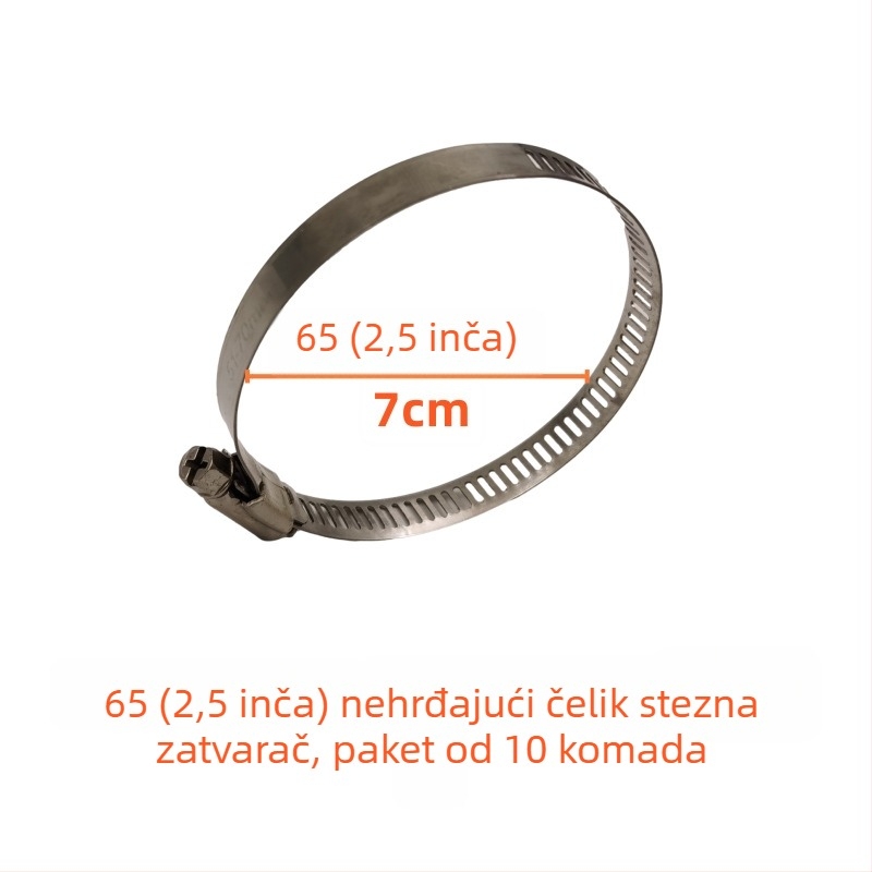 Set spojnika za crijevo vatrogasnog navijača — karika klipovi, stezaljka grla, držač crijeva, opruga, gumena podloga