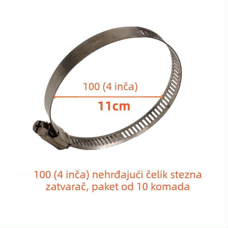 Set spojnika za crijevo vatrogasnog navijača — karika klipovi, stezaljka grla, držač crijeva, opruga, gumena podloga