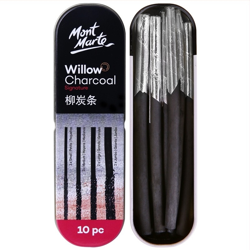 Montmartre Ugljeni Ugljen Šipke Za Skicu, Metalno Kućište, Kutija od Željeza, 3- ili 6-pak, Makno, Srednje, Tvrdo