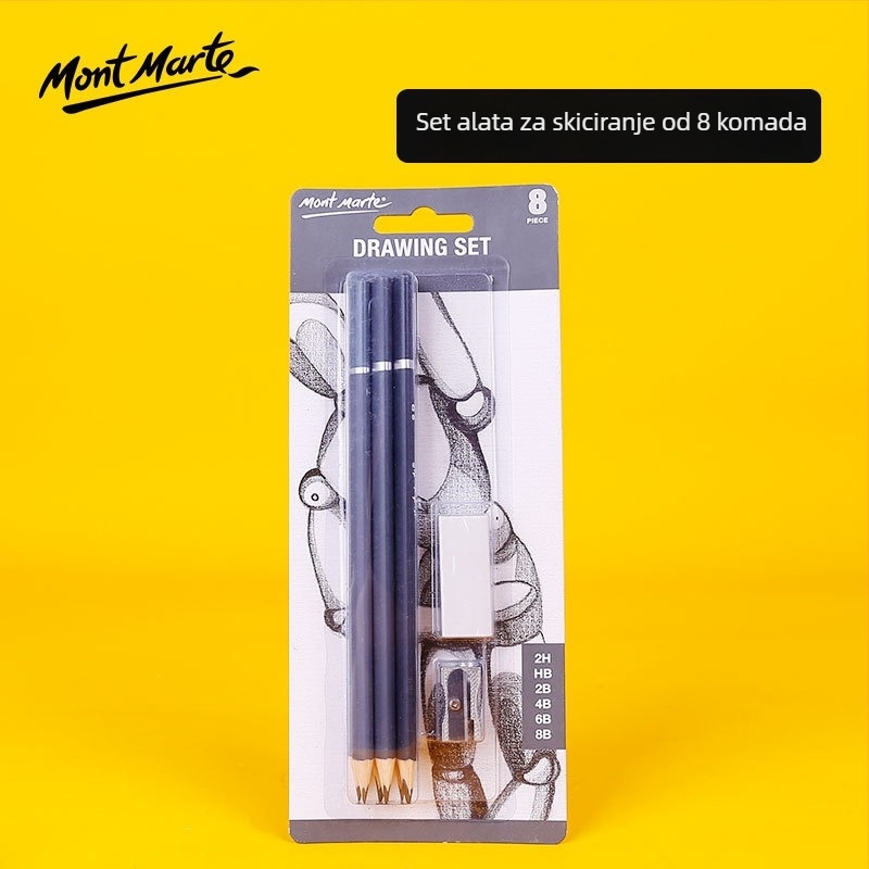 Montmartre Ugljeni Ugljen Šipke Za Skicu, Metalno Kućište, Kutija od Željeza, 3- ili 6-pak, Makno, Srednje, Tvrdo