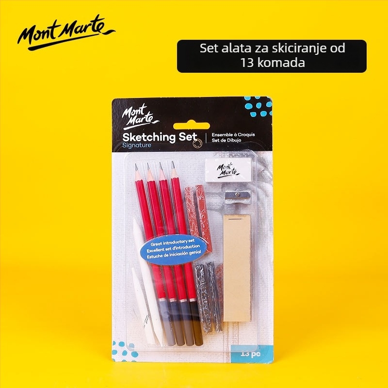 Montmartre Ugljeni Ugljen Šipke Za Skicu, Metalno Kućište, Kutija od Željeza, 3- ili 6-pak, Makno, Srednje, Tvrdo