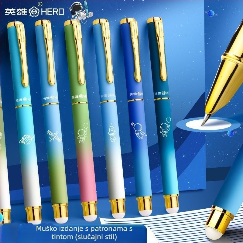 Set izbrisivih pera za osnovnoškolce – metalno kućište, vrh od iridija, za pisanje u trećem razredu